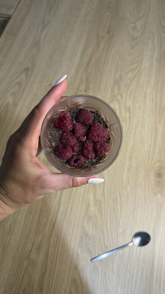 Chia pudding black forest